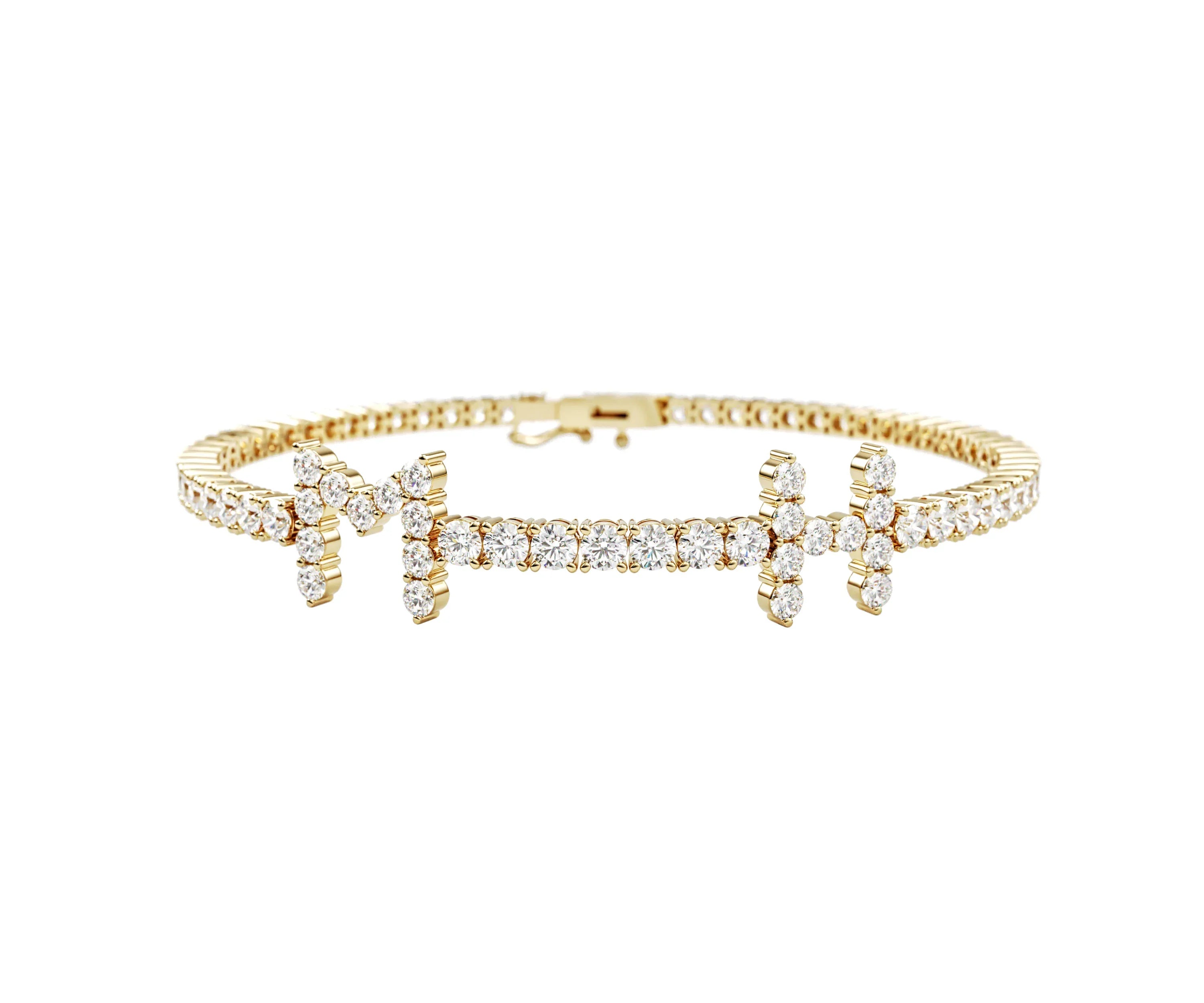 Personalized Name Bracelet Zircon Letter Jewelry High Quality 18K Gold Plated Heart-shaped Love Gift for Women Wedding Memorial
