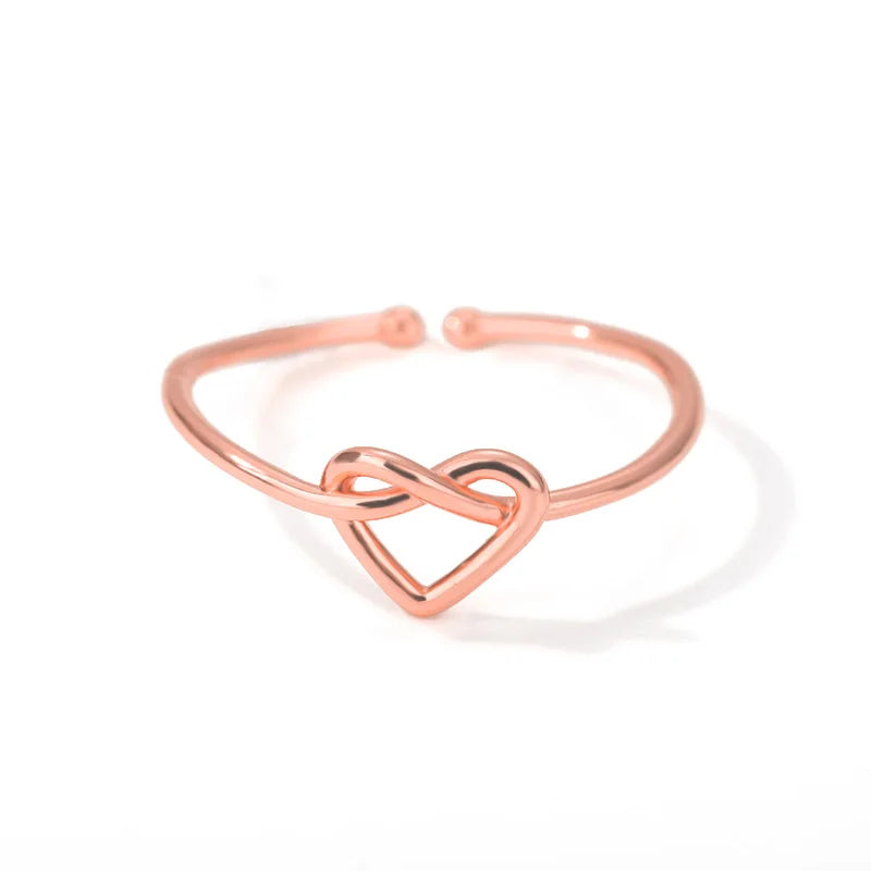 Golden Couple Heart Ring