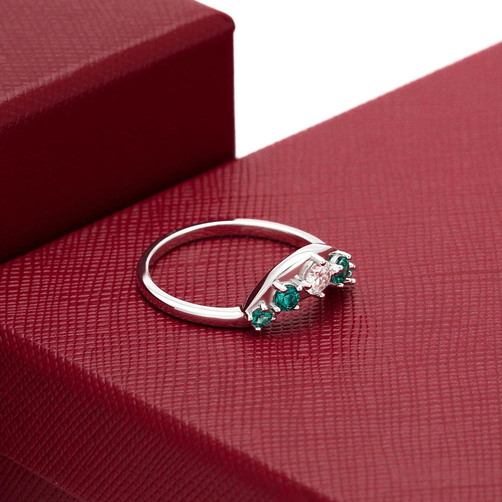 Round Brilliant Cut Colored Gemstone Ring For Momen Wedding RingCouple Rings Suitable For Banquet Party Festival Proposal