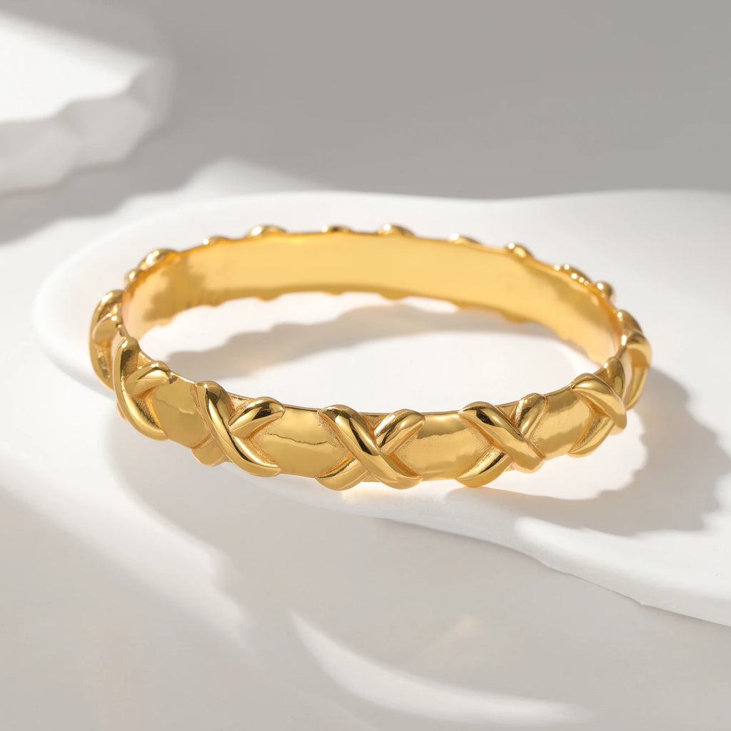 Leave Your Mark ‘X’ Bracelet Confidence Bracelet 3D Luxury Jewelry Gift for Women Muslim Jewelry-Carve Your Name Inside