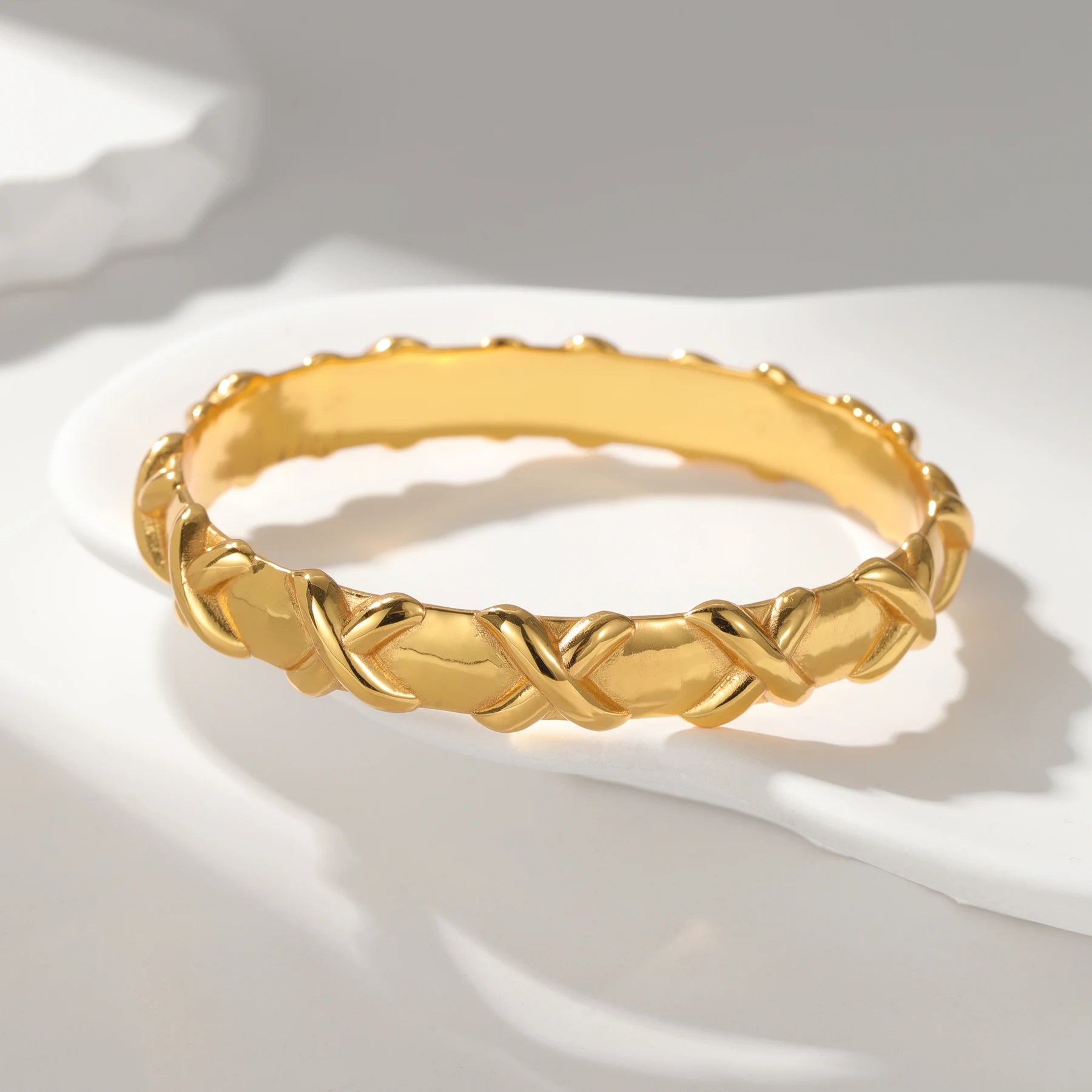 Leave Your Mark ‘X’ Bracelet Confidence Bracelet 3D Luxury Jewelry Gift for Women Muslim Jewelry-Carve Your Name Inside