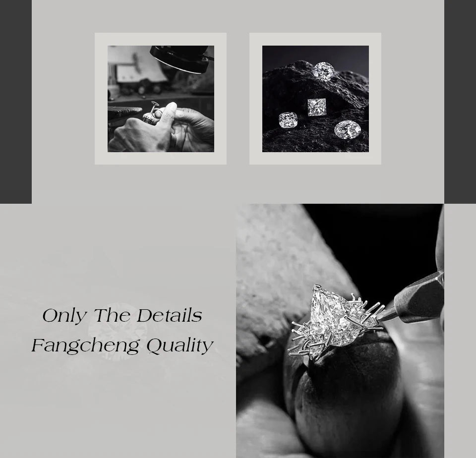 ATTAGEMS Cushion Cut 1.5ct 2.5ct Moissanite Ring DVVS1 925 Silver 18K Gold Plated For Women Engagement Wedding Band Fine Jewelry