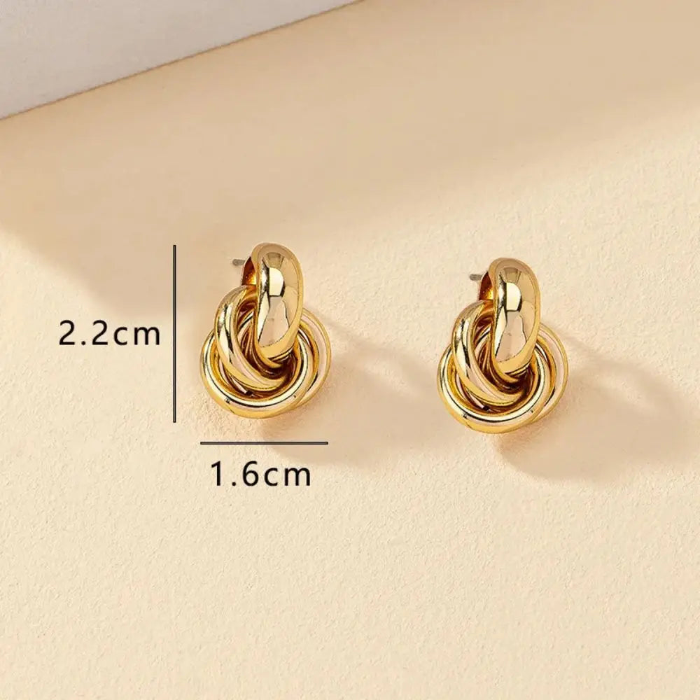 Gold Color Knot Hoop Earring