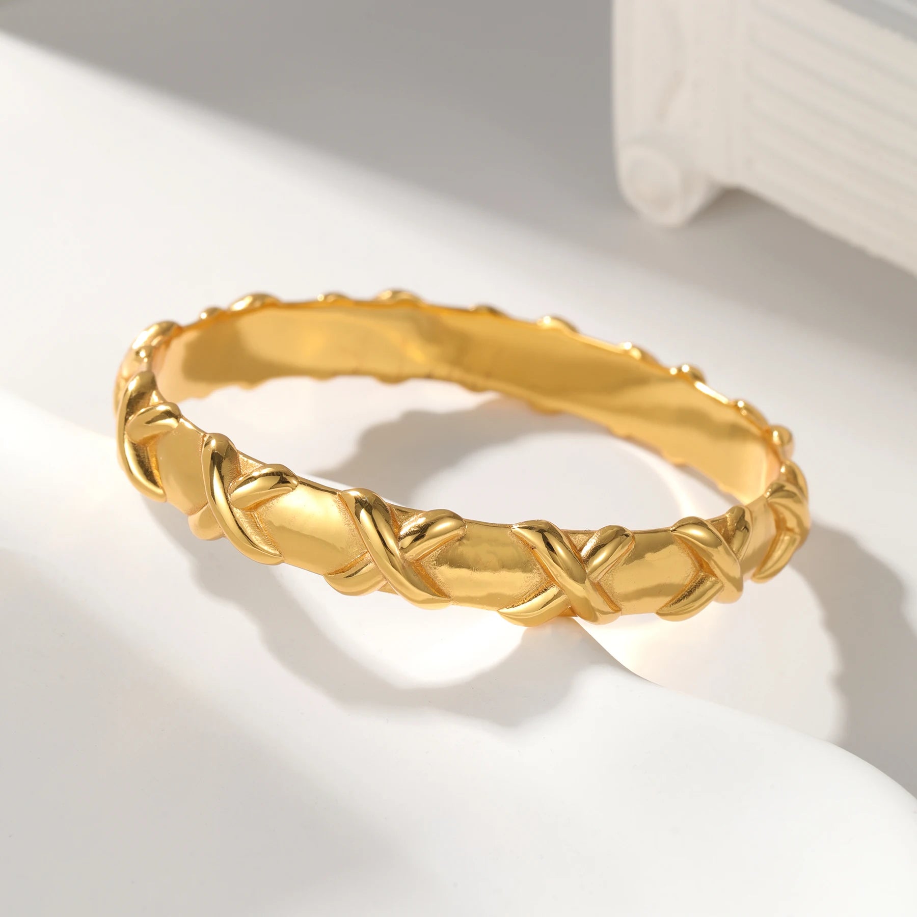Leave Your Mark ‘X’ Bracelet Confidence Bracelet 3D Luxury Jewelry Gift for Women Muslim Jewelry-Carve Your Name Inside