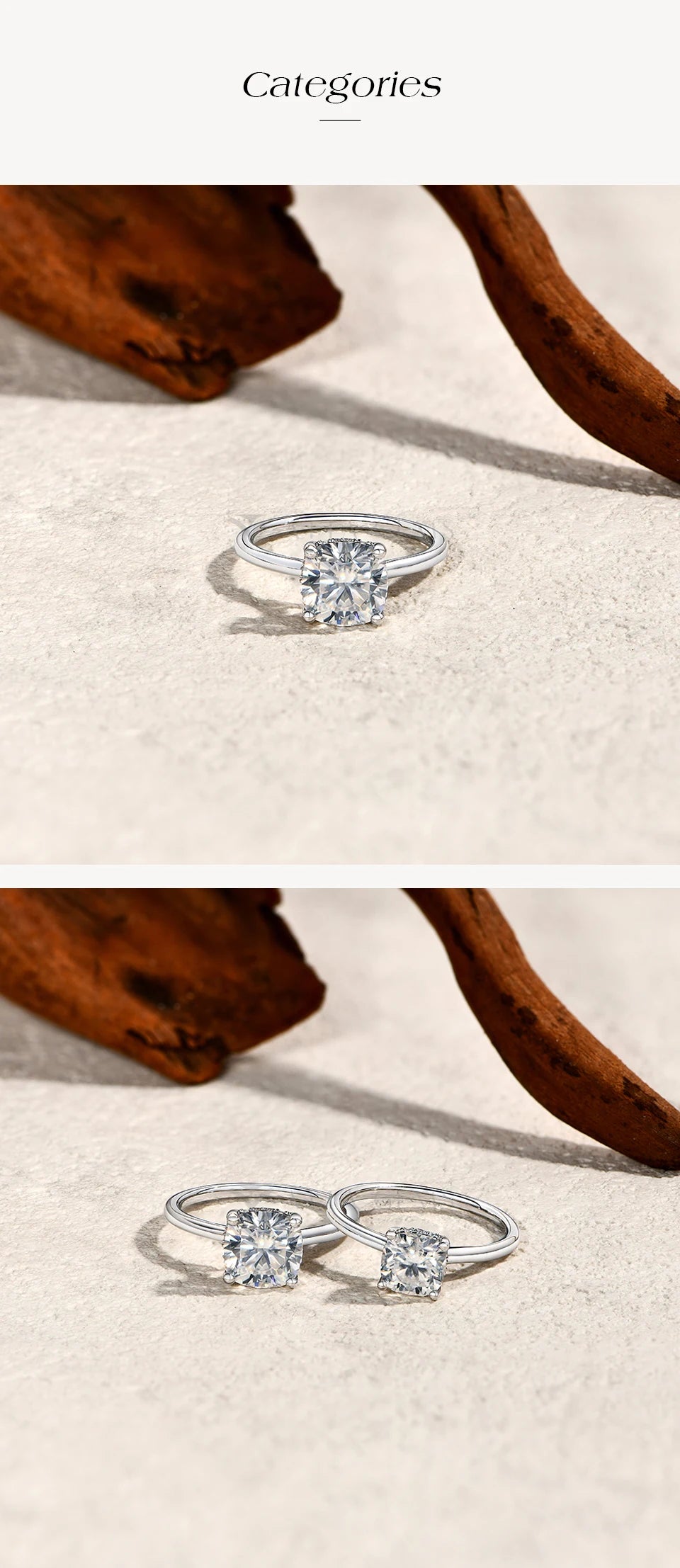 ATTAGEMS Cushion Cut 1.5ct 2.5ct Moissanite Ring DVVS1 925 Silver 18K Gold Plated For Women Engagement Wedding Band Fine Jewelry