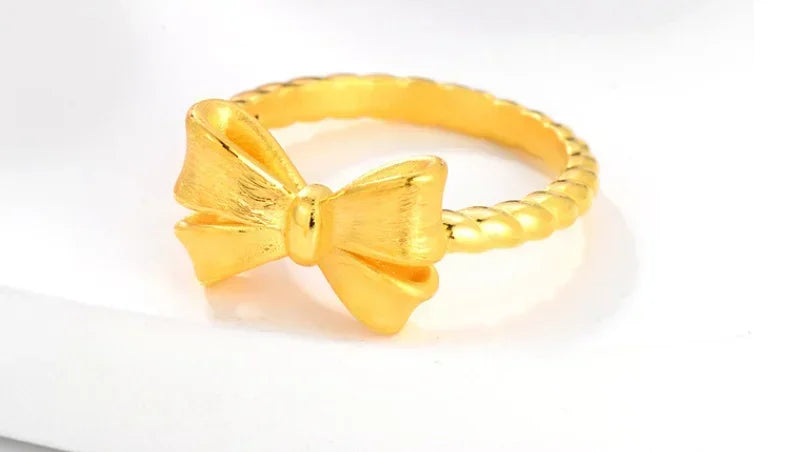 24k pure gold butterfly rings 999 real gold finger rings gold wedding rings