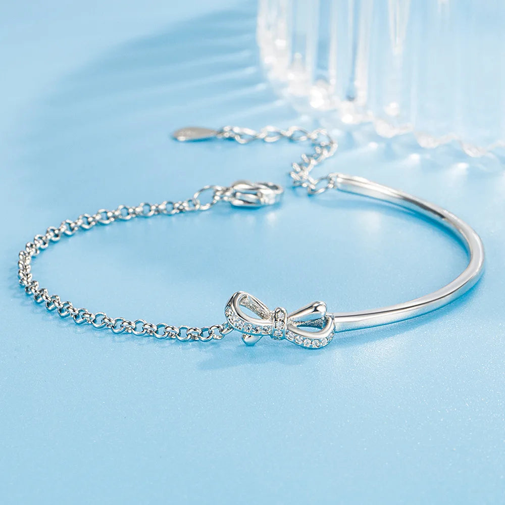 Sterling Silver Bracelet Bow Design