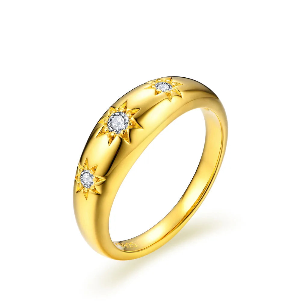 ATTAGEMS Luxury Round Cut 2.5mm Moissanite Ring for Women Man 925 Sliver Sparkling Fine Jewelr Engagement Wedding Party Gift New