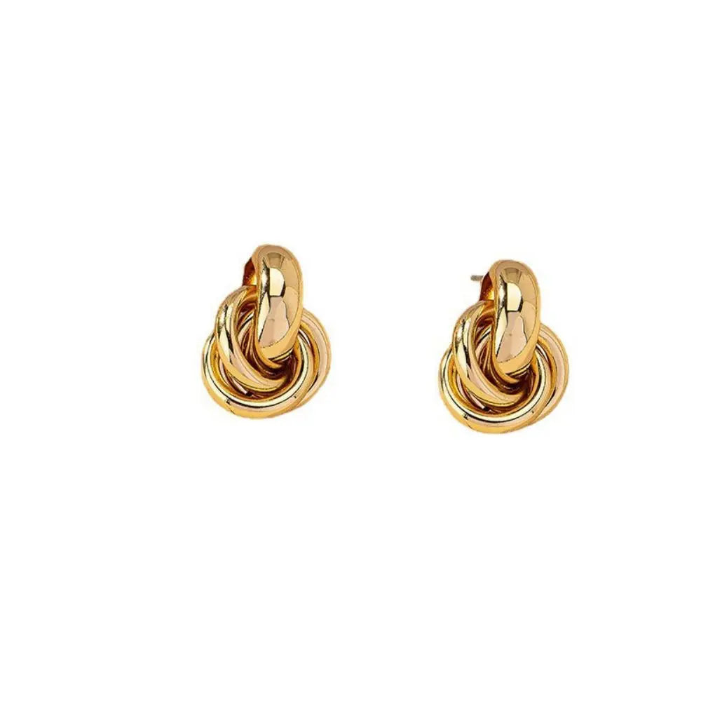Gold Color Knot Hoop Earring