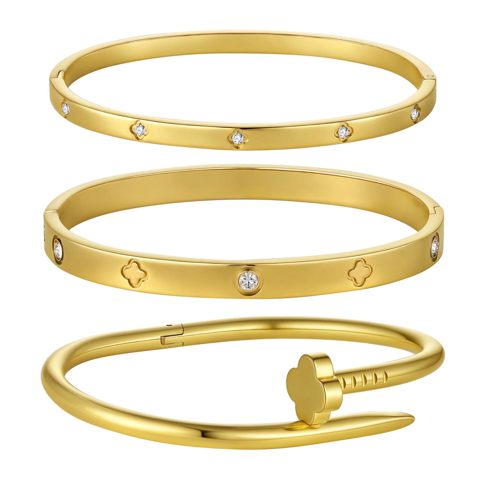 XJH028H A Set Of Fashionable Stainless Steel Bracelet Is A Must-Have For Delicate And Elegant Women