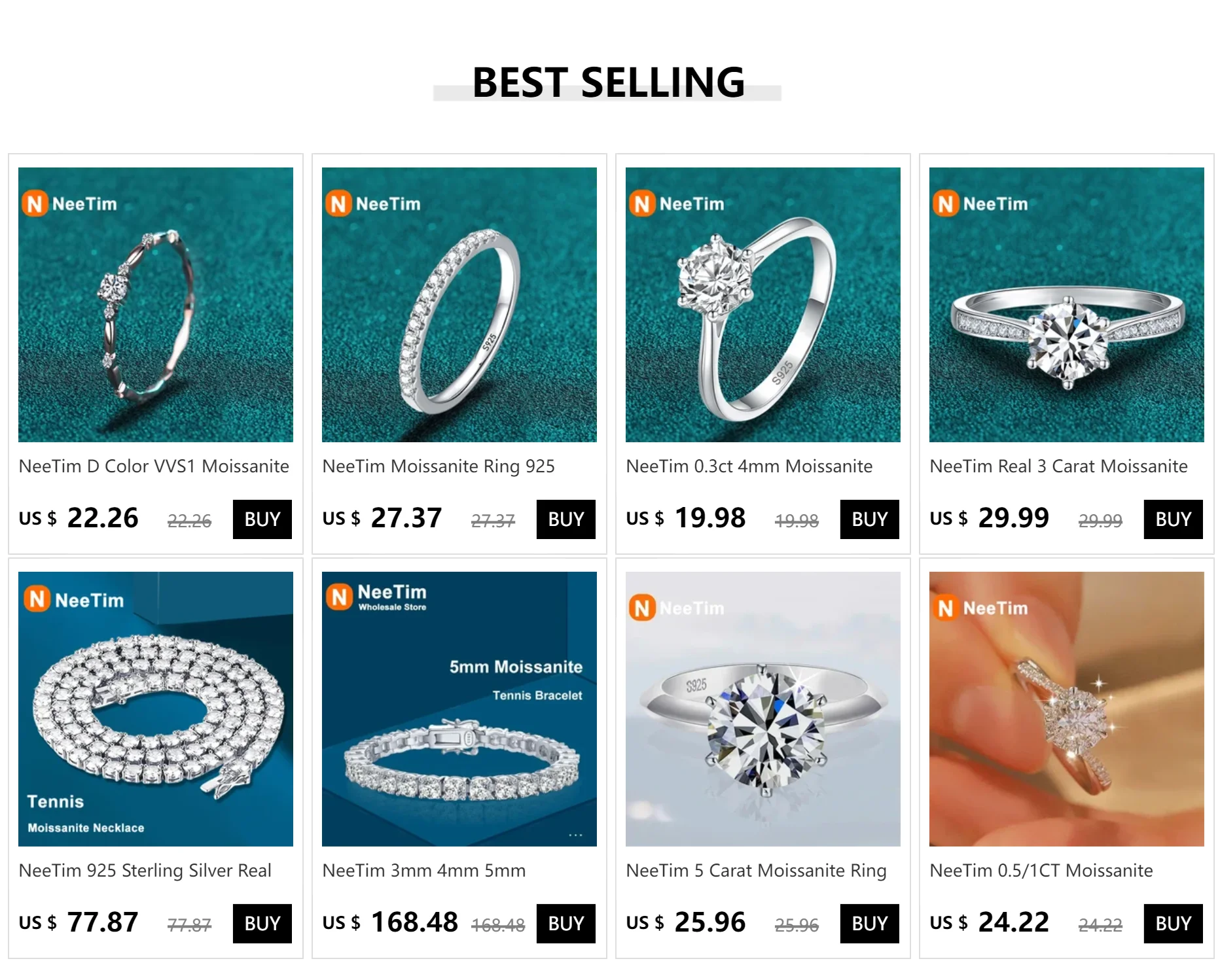 NeeTim 3mm 4mm 5mm 6.5mm Moissanite Tennis Bracelet Original s925 Sterling Silver Lab Diamond Bracelets for Women Men Chains