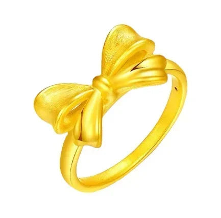 24k pure gold butterfly rings 999 real gold finger rings gold wedding rings