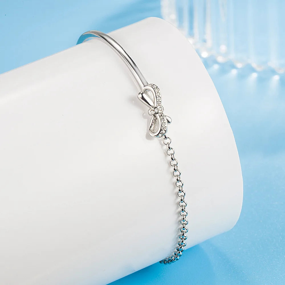 Sterling Silver Bracelet Bow Design