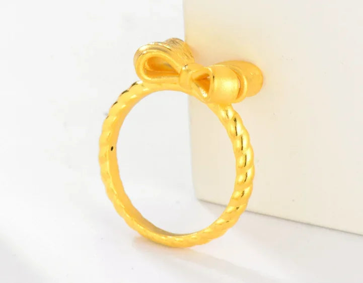 24k pure gold butterfly rings 999 real gold finger rings gold wedding rings