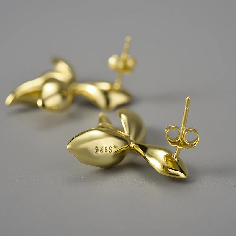 Lotus Fun Natural Mother of Pearl Four Leaf Flower Dangle Earrings for Women Gift Real 925 Sterling Silver Original Fine Jewelry