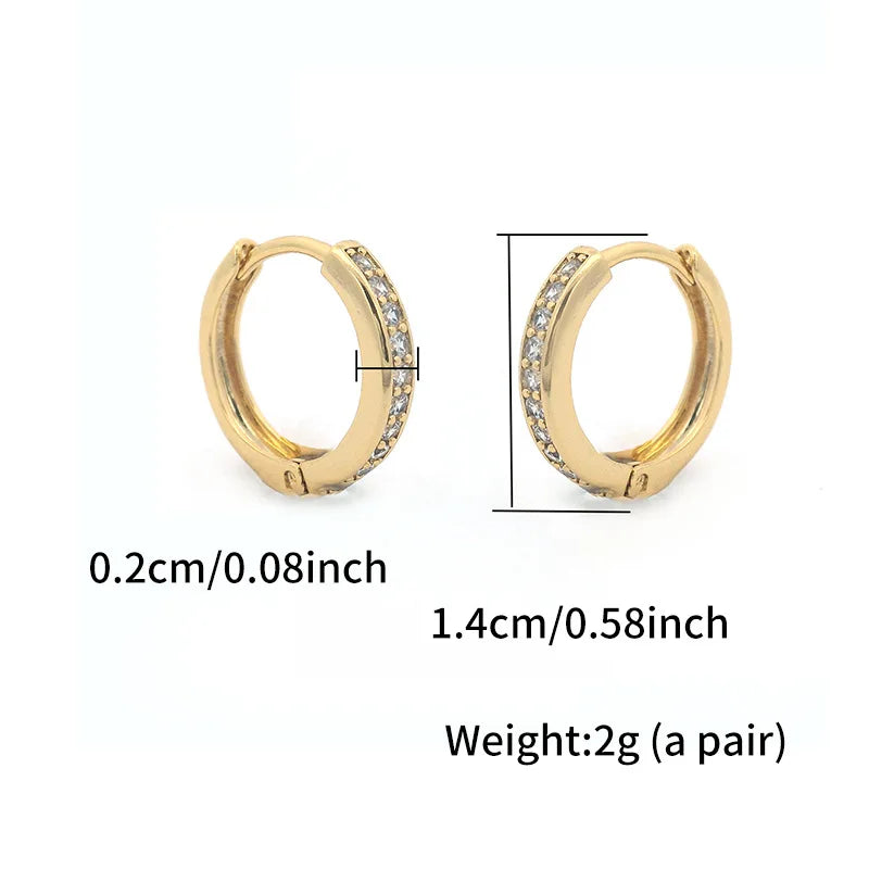 Luxury 24K 9999 Pure Gold New European and American Style Simple Ear Buckle Light Luxury All-match High-end Ear Ring Women